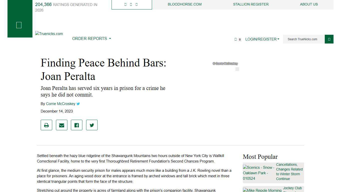 Finding Peace Behind Bars: Joan Peralta - TrueNicks.com