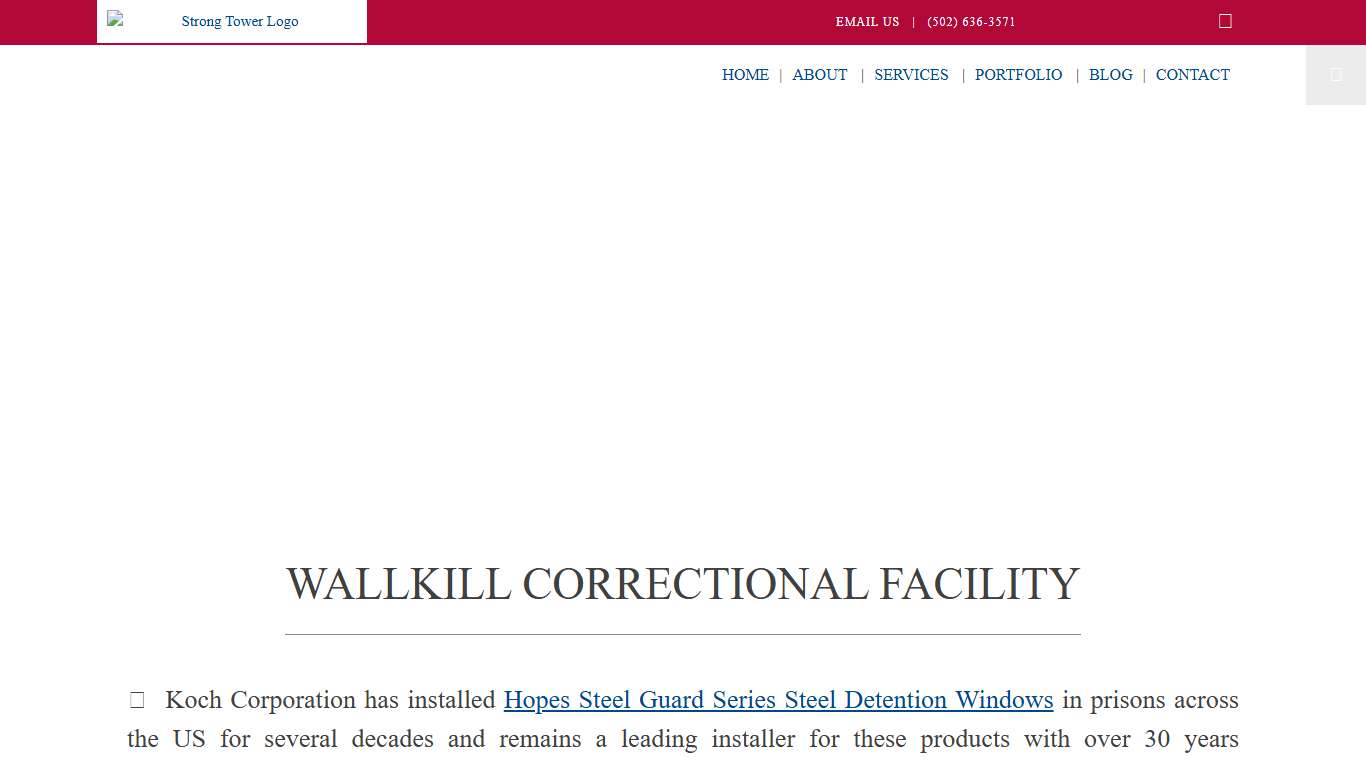 Wallkill Correctional Facility – Strong Tower Construction